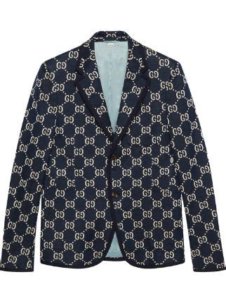 giacca di jeans uomo gucci|Giacca di jeans in jacquard GG in Blu .